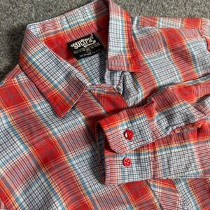 Vintage Sultra Plaid Flannel Shirt Western Long Sleeve Red Blue Women's 11 Small